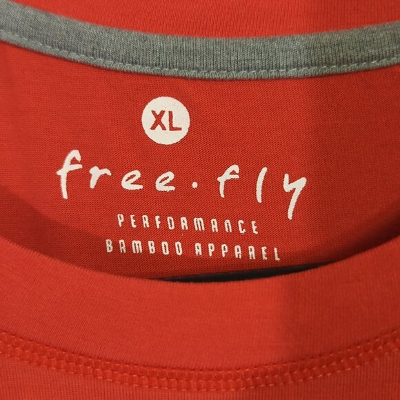 Free Fly Apparel T-Shirt Men's XL Red Bamboo Performance Short Sleeve Tee - Picture 5 of 9